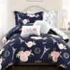 Navy & Peach Botanical Paris Twin/Twin XL 5-Piece Comforter Set -Northlight Sales Store 810552909