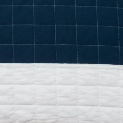 Navy & White Color Block Stripe New Berlin Twin 2-Piece Quilt Set 9 Navy & White Color Block Stripe New Berlin Twin 2-Piece Quilt Set -Northlight Sales Store 810552917 2