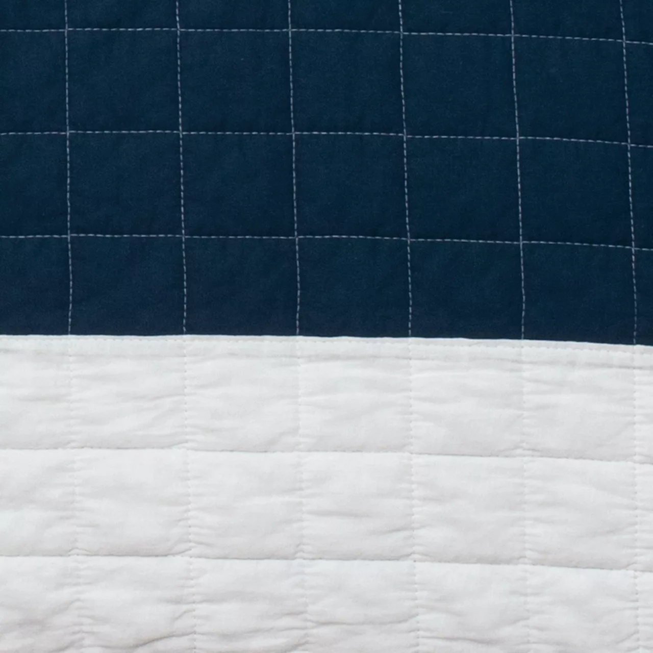 Navy & White Color Block Stripe New Berlin Twin 2-Piece Quilt Set 5 Navy & White Color Block Stripe New Berlin Twin 2-Piece Quilt Set - Image 3