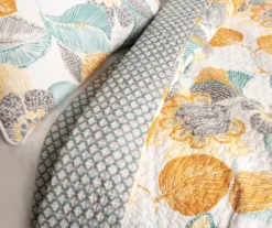 Layla White & Yellow Floral Full/Queen 3-Piece Quilt Set -Northlight Sales Store 810552946 2