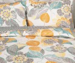 Layla White & Yellow Floral Full/Queen 3-Piece Quilt Set -Northlight Sales Store 810552946 31