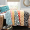 Turquoise & Orange Bohemian Pattern Stripe Full/Queen 3-Piece Quilt Set -Northlight Sales Store 810552950