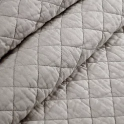 Ava Gray Diamond-Quilted Full/Queen 3-Piece Quilt Set -Northlight Sales Store 810552955 3