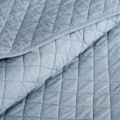 Ava Blue Diamond-Quilted Full/Queen 3-Piece Quilt Set -Northlight Sales Store 810552956 31