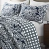 Aubree Navy & White Full/Queen 3-Piece Quilt Set -Northlight Sales Store 810552957