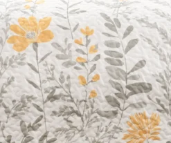 Aprile White & Yellow Floral Full/Queen 3-Piece Quilt Set 10 Aprile White & Yellow Floral Full/Queen 3-Piece Quilt Set -Northlight Sales Store 810552959 3