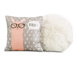 Gray & Pink Llama Pattern Block Full/Queen 5-Piece Quilt Set -Northlight Sales Store 810552996 11