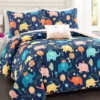 Hygge Navy & Pastel Elephant Full/Queen 4-Piece Quilt Set -Northlight Sales Store 810553000