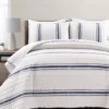 Beige & Navy Stripe Full/Queen 3-Piece Quilt Set -Northlight Sales Store 810553005
