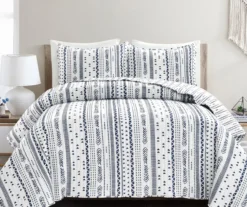 Hygge Geometric Stripe Quilt Set