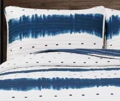 Jane White & Navy Shibori Tie-Dye Full/Queen 3-Piece Quilt Set -Northlight Sales Store 810553065 21