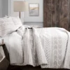 Hygge White & Taupe Geometric Full/Queen 3-Piece Quilt Set -Northlight Sales Store 810553066