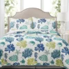 White & Blue Coastal Reef Full/Queen 3-Piece Quilt Set -Northlight Sales Store 810553073