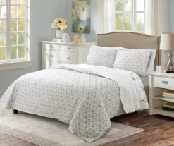 Adalia White & Yellow Floral Full/Queen 3-Piece Quilt Set -Northlight Sales Store 810553075 21