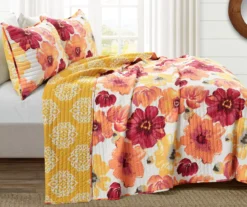 Leah Floral Reversible 3-Piece Quilt Set 23 Leah Floral Reversible 3-Piece Quilt Set -Northlight Sales Store 810553248 2