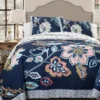 Aster Navy & Pink Floral King 3-Piece Quilt Set -Northlight Sales Store 810553305