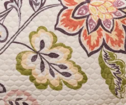 Aster Coral & Navy Floral King 3-Piece Quilt Set -Northlight Sales Store 810553308 2