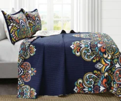 Clara Floral Reversible 3-Piece Quilt Set 37 Clara Floral Reversible 3-Piece Quilt Set -Northlight Sales Store 810553332 2