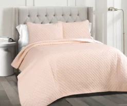 Ava Diamond-Quilted 3-Piece Quilt Set -Northlight Sales Store 810553352 1