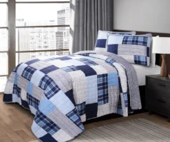 Greenville Plaid Patchwork Reversible 3-Piece Quilt Set -Northlight Sales Store 810553374 21