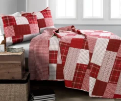 Greenville Plaid Patchwork Reversible 3-Piece Quilt Set -Northlight Sales Store 810553375 21