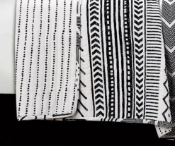 Hygge Black & White Geometric Reversible Full/Queen 3-Piece Quilt Set -Northlight Sales Store 810553387 3