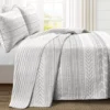 Hygge Gray & White Geometric Reversible King 3-Piece Quilt Set 1 Hygge Gray & White Geometric Reversible King 3-Piece Quilt Set -Northlight Sales Store 810553390 1