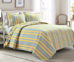 Dolores Floral Reversible 3-Piece Quilt Set