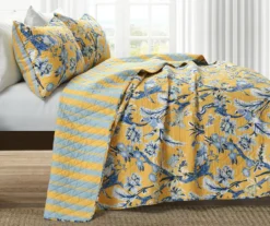 Dolores Floral Reversible 3-Piece Quilt Set -Northlight Sales Store 810553394 2