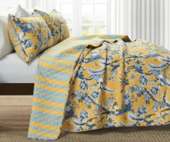 Dolores Floral Reversible 3-Piece Quilt Set -Northlight Sales Store 810553395 2