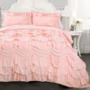 Kemmy Peachy Pink Ruffle Full/Queen 3-Piece Quilt Set 1 Kemmy Peachy Pink Ruffle Full/Queen 3-Piece Quilt Set -Northlight Sales Store 810553405 1