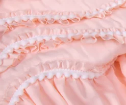 Kemmy Peachy Pink Ruffle Full/Queen 3-Piece Quilt Set 13 Kemmy Peachy Pink Ruffle Full/Queen 3-Piece Quilt Set -Northlight Sales Store 810553405 42