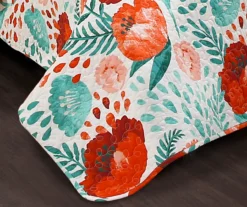 White & Red Poppy Garden Full/Queen 3-Piece Quilt Set -Northlight Sales Store 810553414 4 1