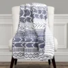 Hygge Navy & White Geometric Throw, (50" X 60") -Northlight Sales Store 810553464