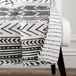 Hygge White & Black Geometric Throw, (50" X 60") -Northlight Sales Store 810553465 1