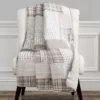 Greenville Taupe & White Plaid Patchwork Throw, (50" X 60") -Northlight Sales Store 810553466