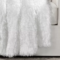Emma White Faux Fur Throw, (50" X 60") -Northlight Sales Store 810553469 11