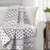 Monique White & Black Pattern Patchwork Quilted Throw, (50" X 60") 1 Monique White & Black Pattern Patchwork Quilted Throw, (50" X 60") -Northlight Sales Store 810553471
