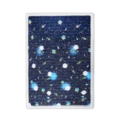 Navy & White Universe Quilted Sherpa Throw, (50" X 60") -Northlight Sales Store 810553478 1