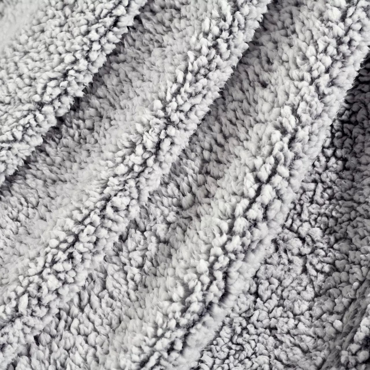 Gray Tassel-Fringe Sherpa Throw, (50" X 60") 7 Gray Tassel-Fringe Sherpa Throw, (50" X 60") - Image 5