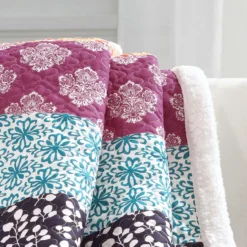 Bohemian Block Sherpa Throw, (50" X 60") -Northlight Sales Store 810553506 3