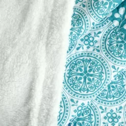 Bohemian Block Sherpa Throw, (50" X 60") -Northlight Sales Store 810553507 21