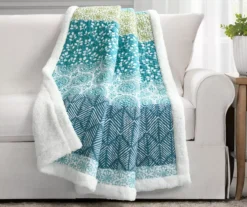 Bohemian Block Sherpa Throw, (50" X 60") -Northlight Sales Store 810553507