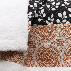 Bohemian Block Sherpa Throw, (50" X 60") -Northlight Sales Store 810553508 2