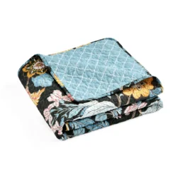 Black & Yellow Floral Sydney Quilted Throw, (50" X 60") 17 Black & Yellow Floral Sydney Quilted Throw, (50" X 60") -Northlight Sales Store 810553519 41