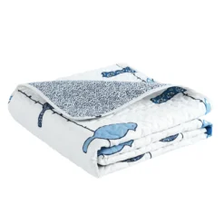 Rowley White & Blue Birds Quilted Throw, (50" X 60") -Northlight Sales Store 810553520 41
