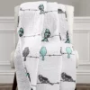 Rowley White & Gray Birds Quilted Throw, (50" X 60") -Northlight Sales Store 810553522