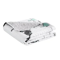 Rowley White & Gray Birds Quilted Throw, (50" X 60") 10 Rowley White & Gray Birds Quilted Throw, (50" X 60") -Northlight Sales Store 810553522 3