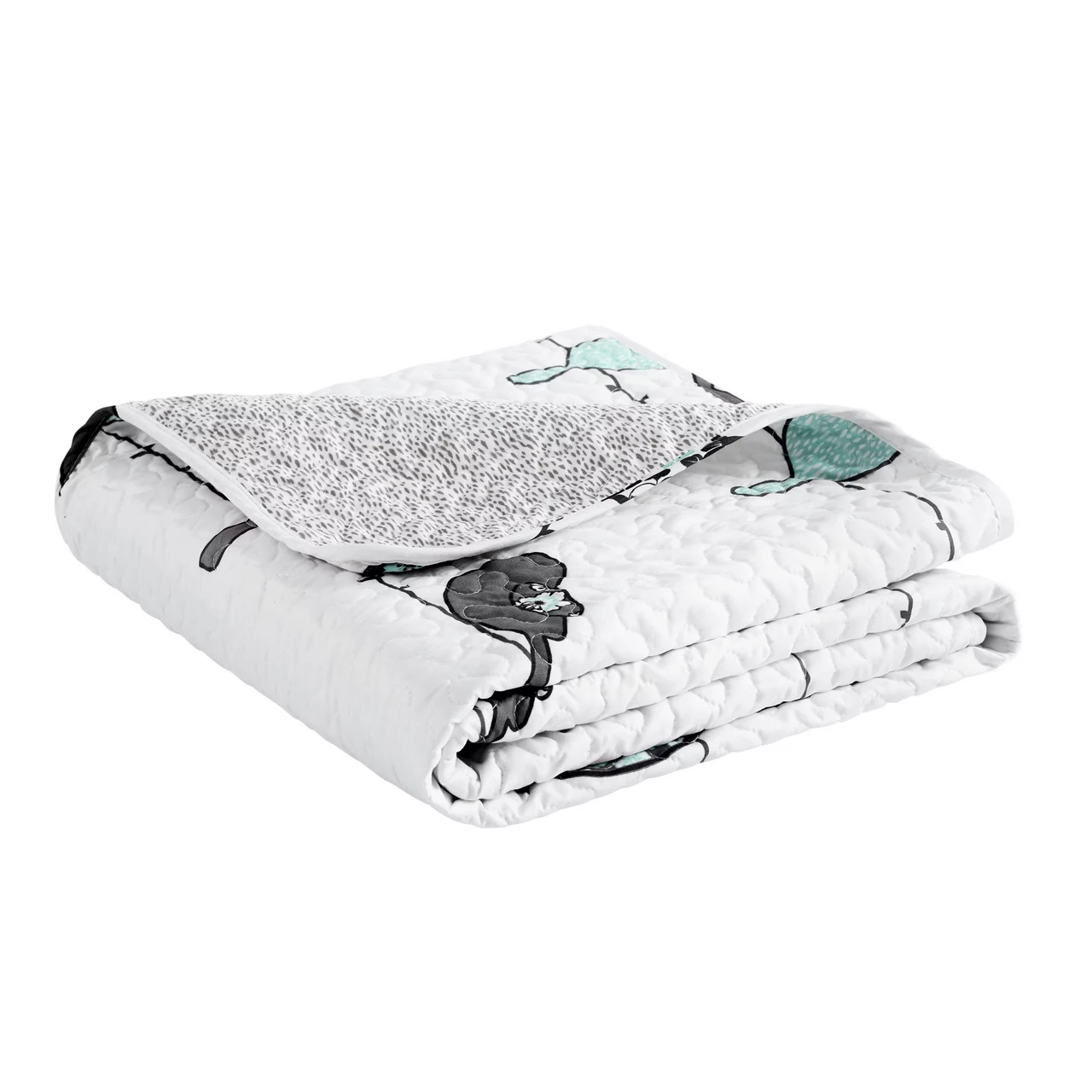 Rowley White & Gray Birds Quilted Throw, (50" X 60") 6 Rowley White & Gray Birds Quilted Throw, (50" X 60") - Image 4