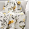 White, Yellow & Gray Floral Penrose Quilted Throw, (50" X 60") 1 White, Yellow & Gray Floral Penrose Quilted Throw, (50" X 60") -Northlight Sales Store 810553524